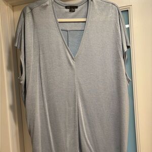 Vince Women’s Light Blue V-Neck Shirt